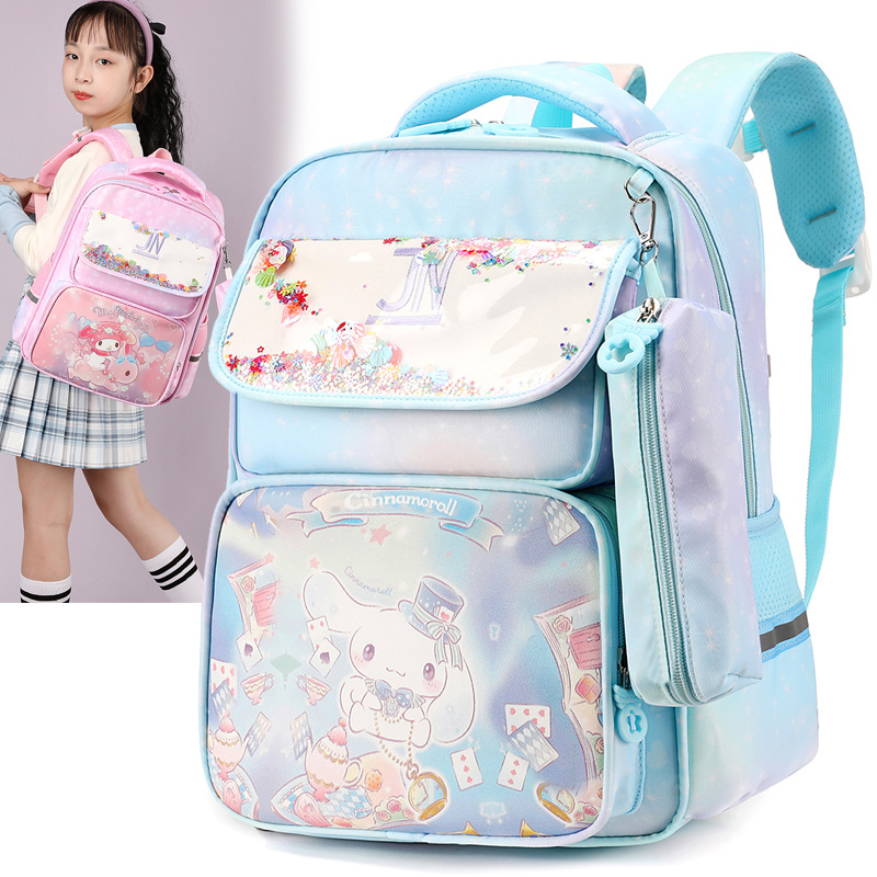 Cross-border 2024 New Kuromi Girls' primary School backpacks for grades 1 to 3, fashionable and trendy backpacks full figure