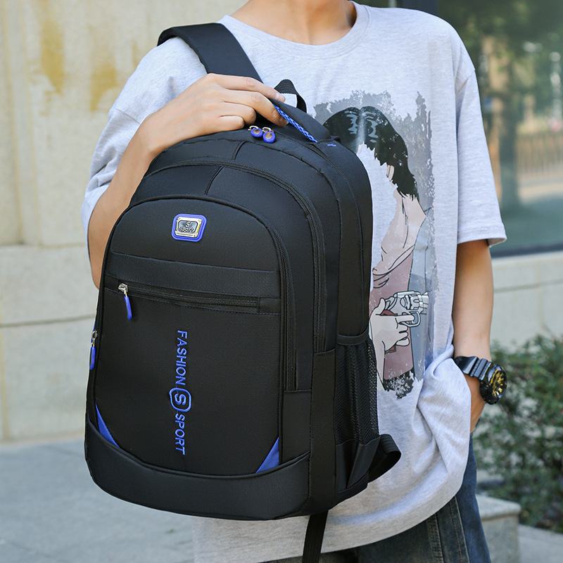 Cross-border wholesale of new men's casual outdoor backpacks, large-capacity computer bags, student school bags and travel bags Specification drawing
