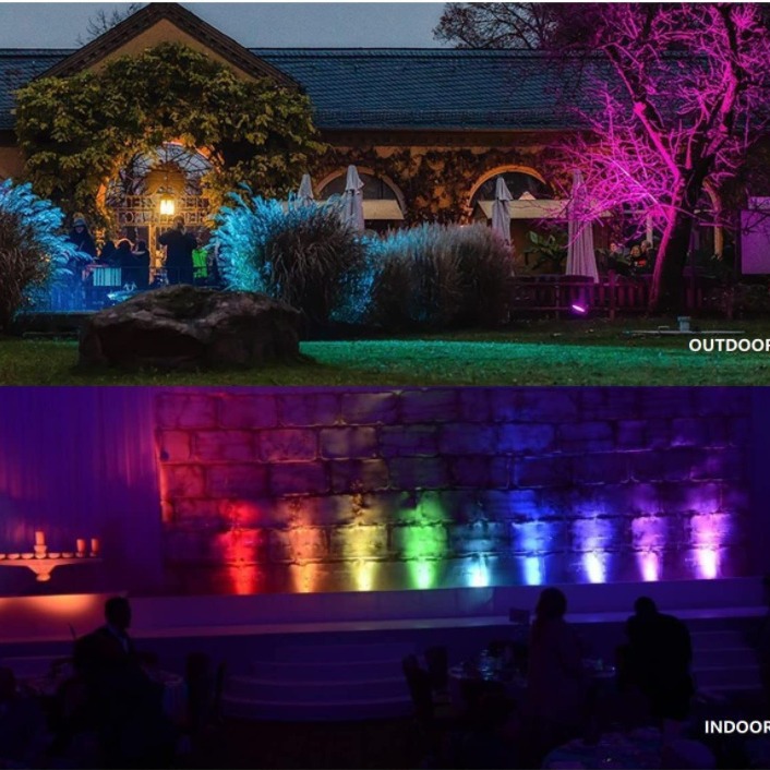 6W, 9W, 12W, RGBW buried lights, ground insertion lights, landscape engineering lights, RGB spotlights, lawn lights, RF control Specification drawing