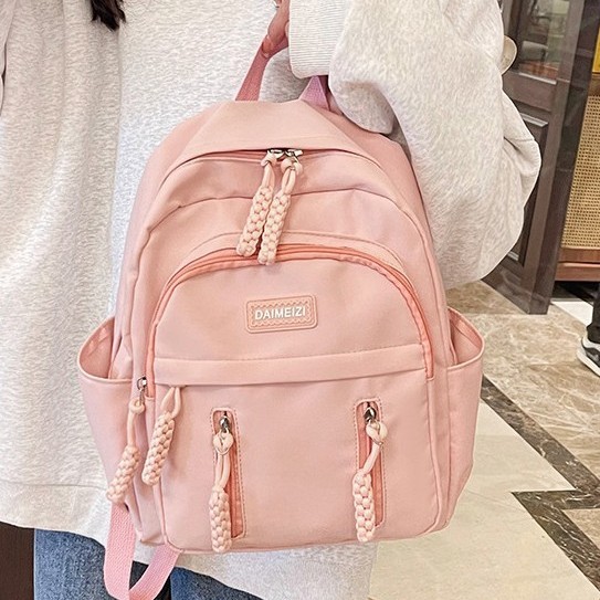 Simple small backpack for girls, study bag, commuting bag, mom's casual and versatile travel light backpack details Picture