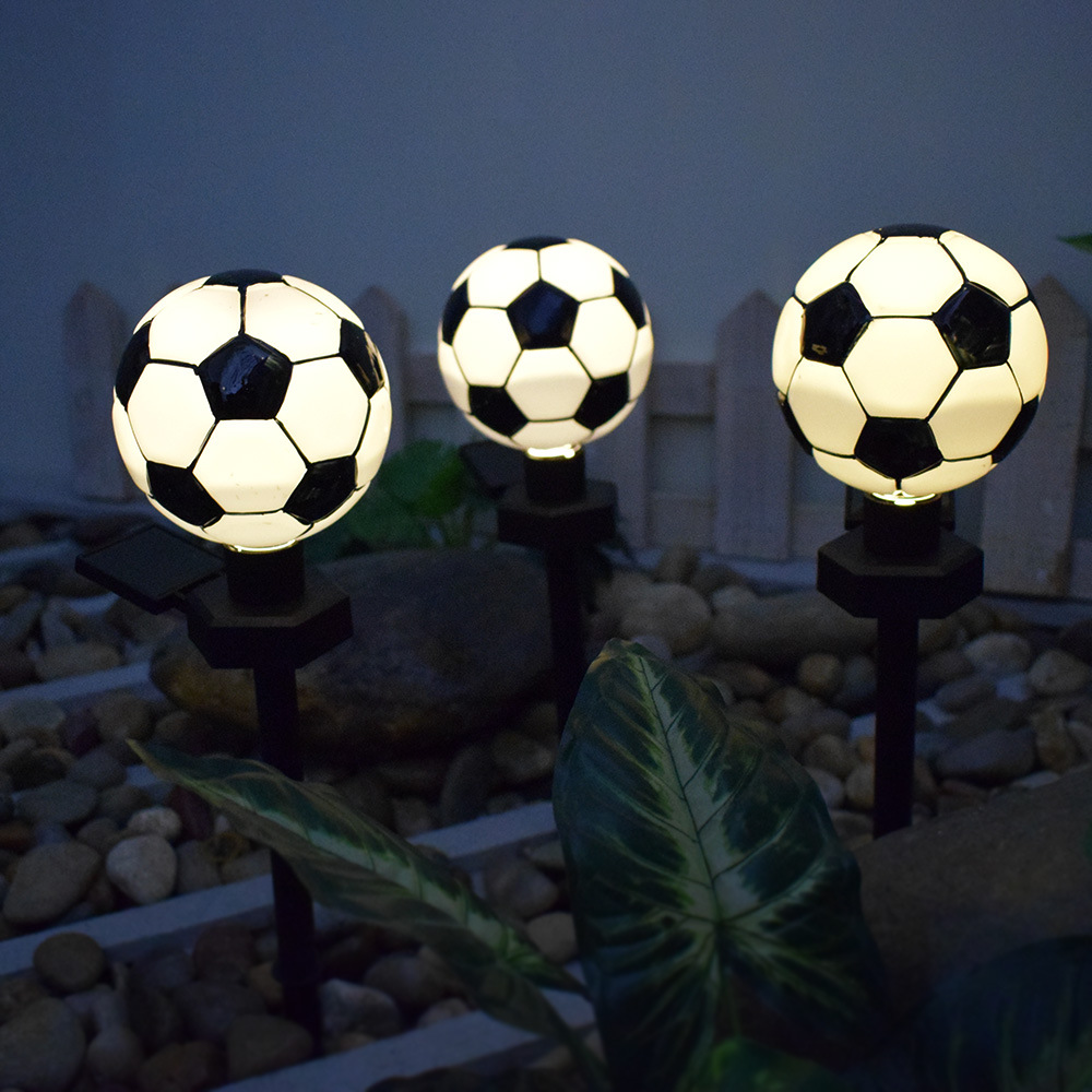 Cross-border new solar outdoor light, World Cup football, courtyard decoration, villa garden, waterproof lawn landscape light Specification drawing