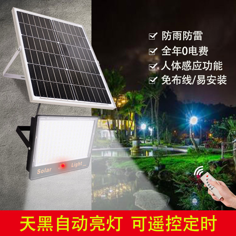 Solar-powered human body sensor lamps, outdoor garden lamps, household ultra-bright street lamps, waterproof outdoor rural lighting floodlights Application Scenario