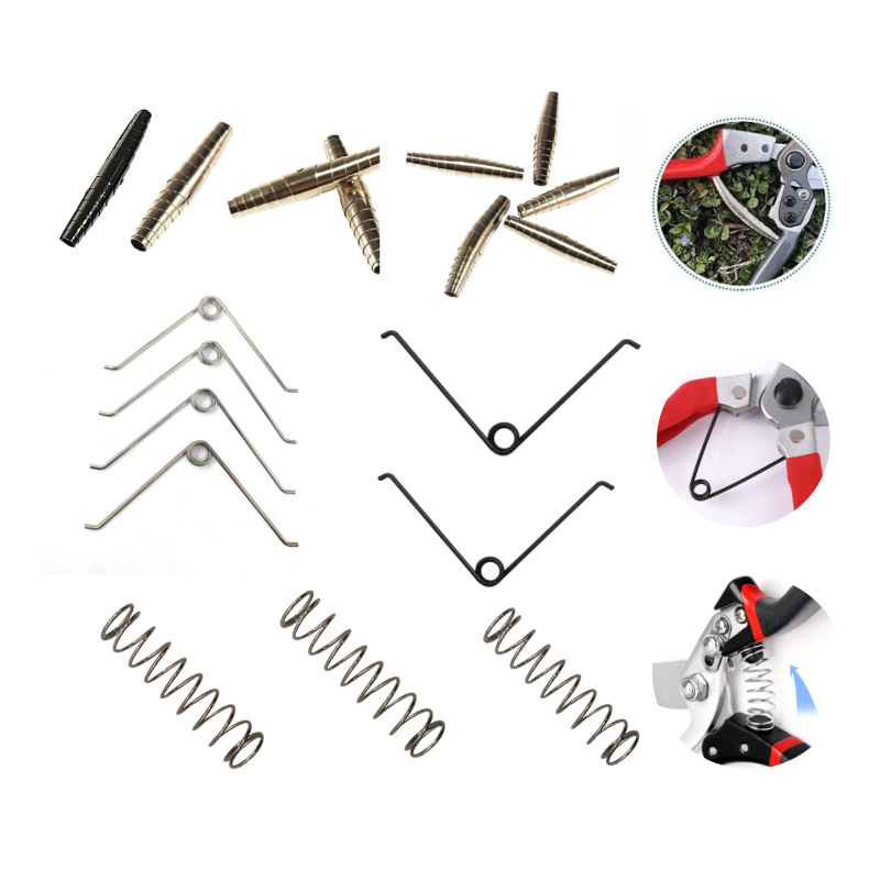 Spring accessories for pruning shears: iron sheet spring, steel leather spring, pupa spring, V-shaped spring, coil spring, fruit branch pruning shears spring accessories full figure