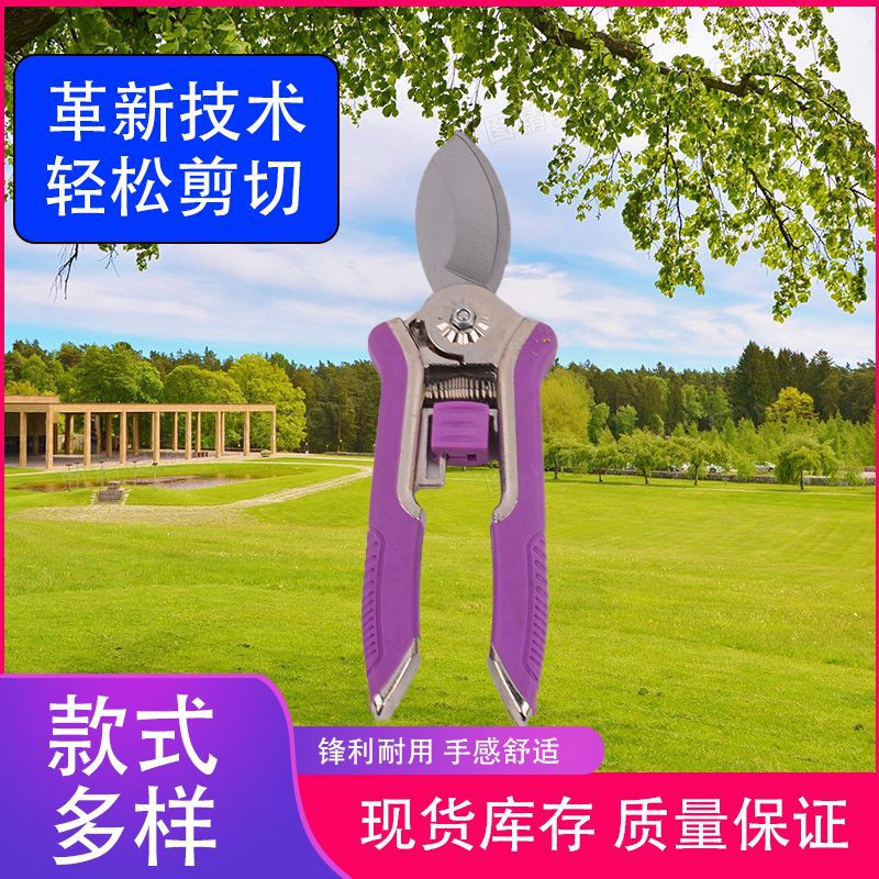 New type of branch curved blade flower art scissors for home flower shops, stainless steel flower branches, small branch scissors, tender branches, potted plants and fruit branches full figure