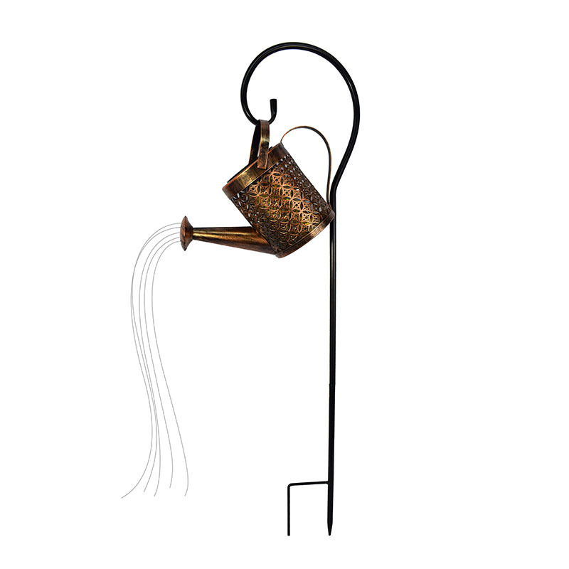 Ironwork hollowed-out projection lamp, solar outdoor waterproof courtyard garden water bottle lamp, lawn landscape ground insert decorative lamp Item Picture