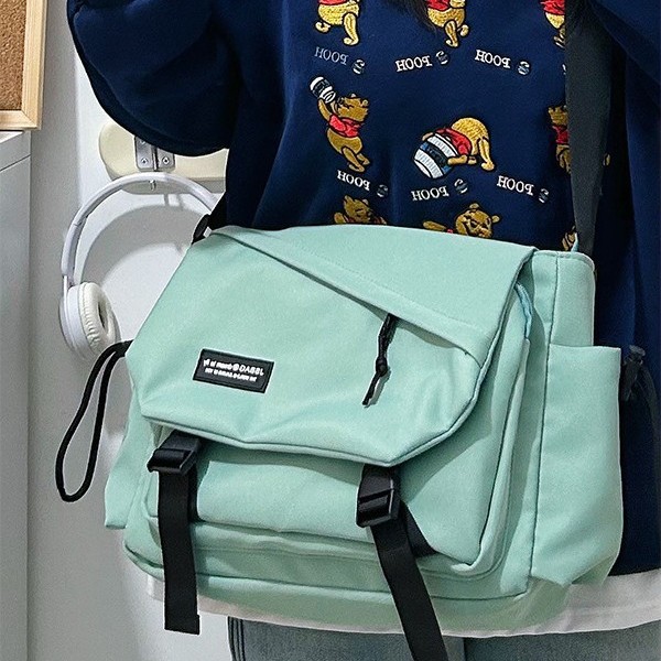Women's crossbody bag, functional workwear, Japanese casual trendy brand, large-capacity backpack, men's bag, sporty and simple single-shoulder bag full figure