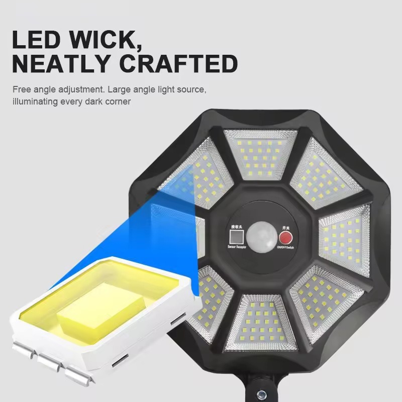 Courtyard household street lamps, infrared sensor solar panels, outdoor LED lamp cores, solar charging sensor street lamps Application Scenario