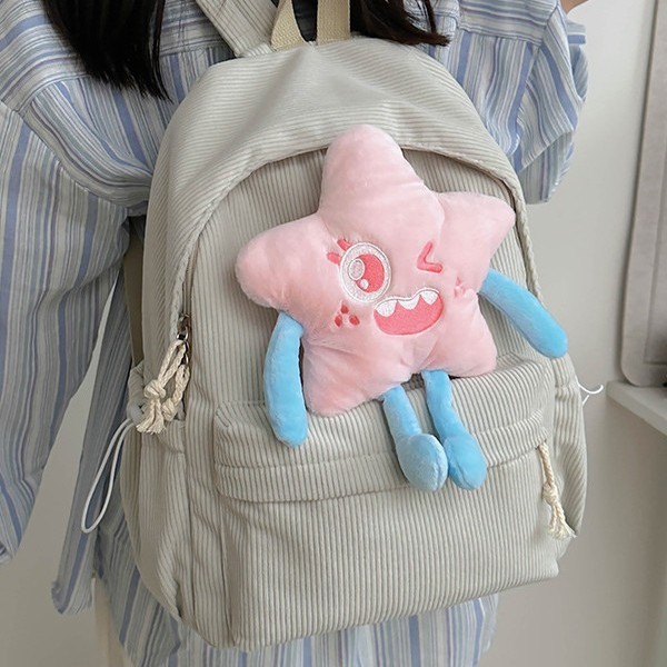 A new Japanese-style cute star-shaped backpack, a versatile large-capacity schoolbag, a high-appearance-level casual bag for girls, and a travel backpack full figure