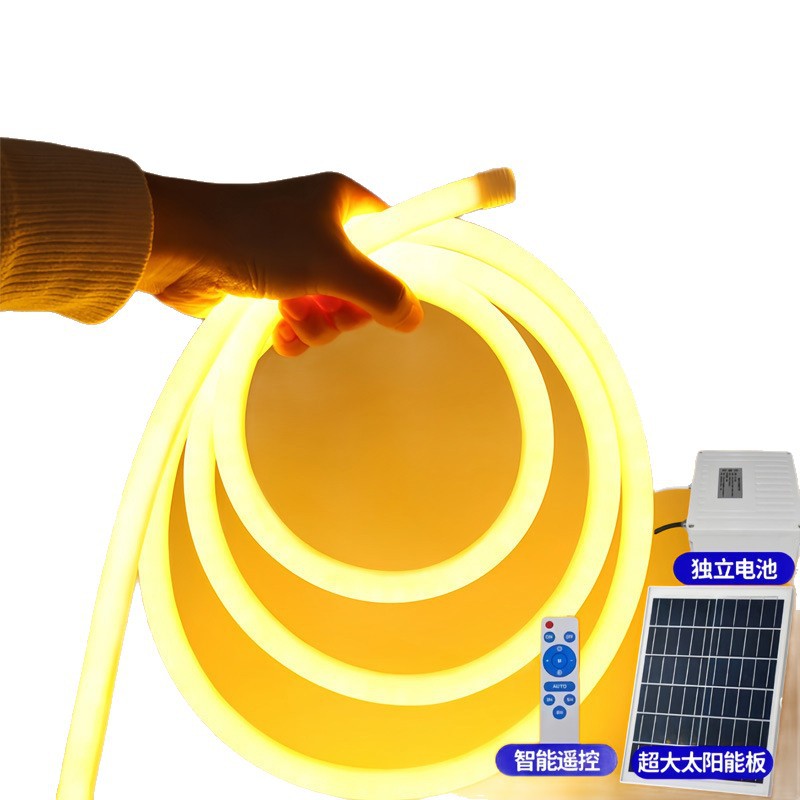 New LED circular solar light, engineering courtyard, villa, garden atmosphere, outdoor waterproof soft light strip Item Picture