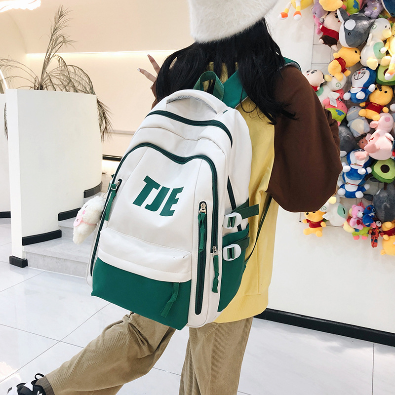 Large-capacity schoolbag, ins style, retro, high appearance level, high school student backpack, junior high school student and college student computer backpack Application Scenario