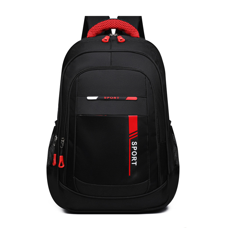 New large-capacity men's casual and simple backpack, travel computer backpack, and schoolbag for junior high school, senior high school and college students Item Picture