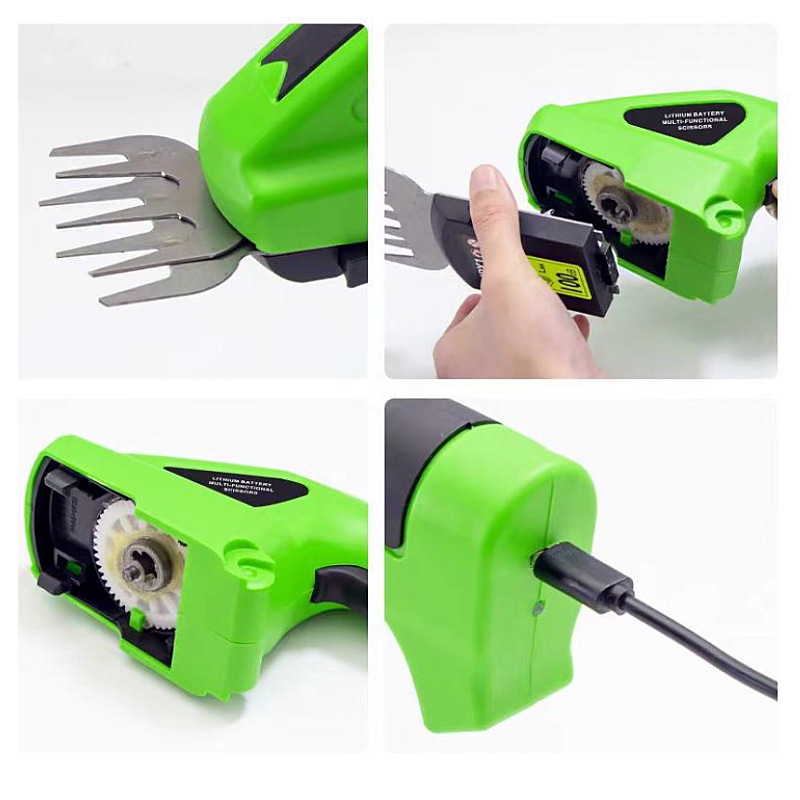 Cross-border charging 2-in-1 handheld hedge trimmer, electric grass trimmer, lightweight and portable grass trimmer and garden tool Item Picture