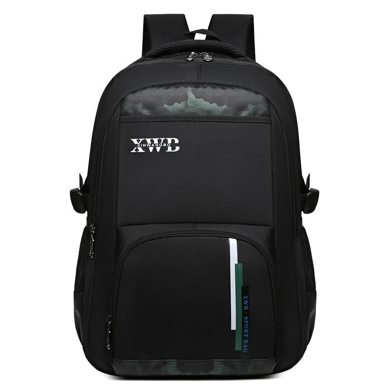New large-capacity backpacks for casual and fashionable primary and secondary school students, simple back-protecting and load-reducing backpacks, factory wholesale Item Picture