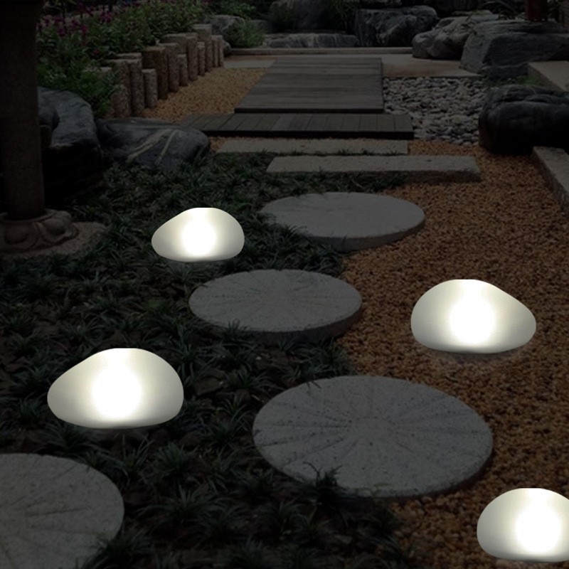 Solar stone lights, outdoor pebble lights, garden decorative lights, lawn landscape lights, night lights, solar lawn lights Specification drawing