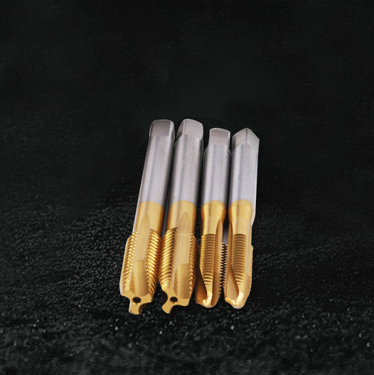 Titanium-coated high-speed steel machine taps with M3, M4, and M5 screw tips, enlarged wire gauge before plating, and machine taps Specification drawing