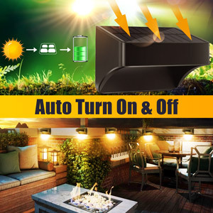 Outdoor solar lamps, courtyard fences, railings, staircases, atmosphere, automatic lighting control and intelligent switch when it gets dark Specification drawing