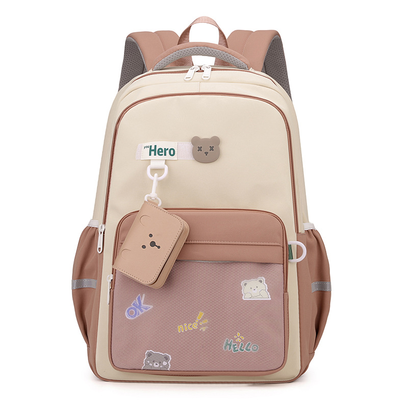 New large-capacity backpack for junior high school girls, travel backpacks for primary school, high school and college students Item Picture