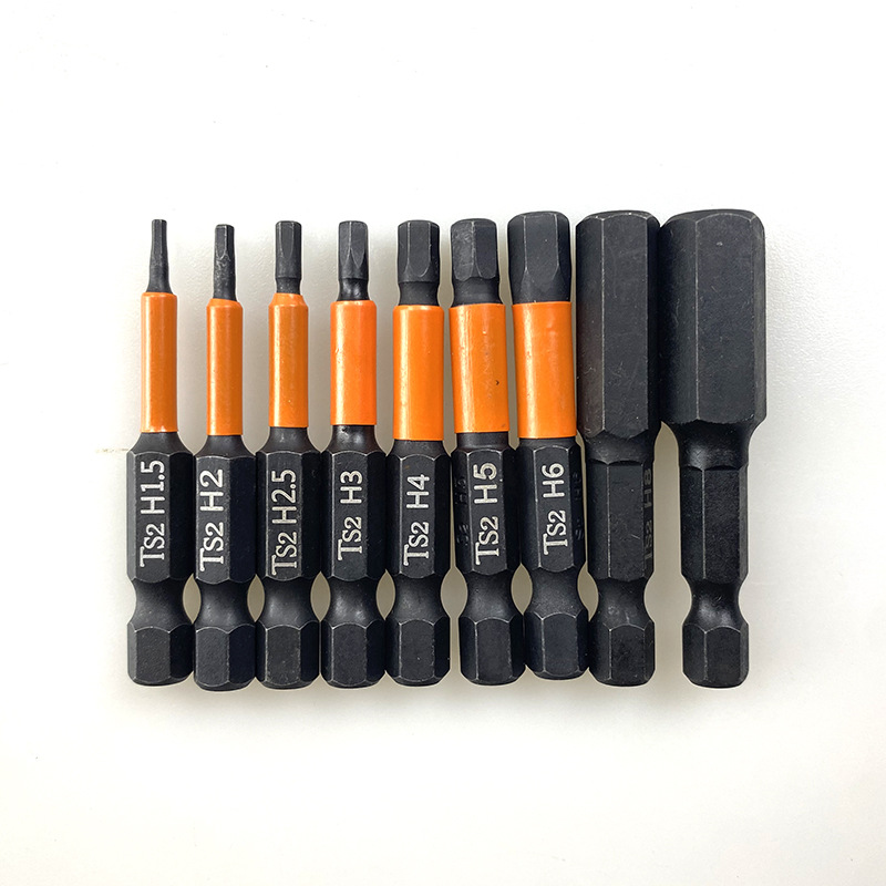 Chengzhou Factory Direct sales of S2 Strong magnetic black phosphorus hexagon socket screwdriver bits, 50L set Item Picture