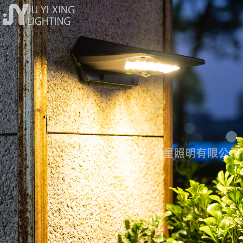 Solar garden lamps, waterproof solar shark wall lamps, outdoor solar sensor lamps, fence wall lamps, cross-border details Picture