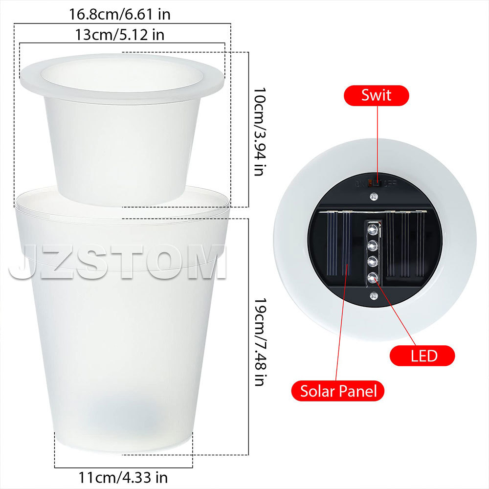 New solar-powered flowerpot lights, garden lights, luminous flowerpot lights, outdoor waterproof, festive atmosphere, lawn lights and garden lights Application Scenario