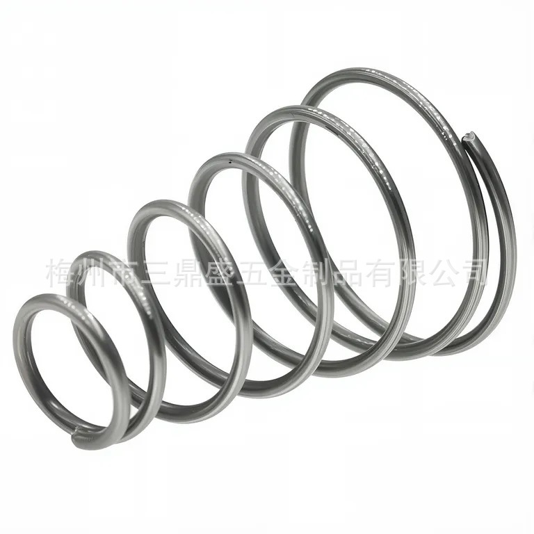Customized 0.2-3.0 wire diameter conical spring, large and small head spring steel, compressed pagoda-shaped spring steel, custom-made Specification drawing