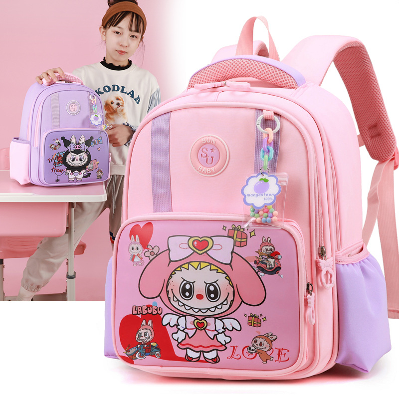 Schoolbag for girls, first and second grades of primary school, senior class of kindergarten, boys, children, lightweight back-protecting large-capacity backpack Specification drawing