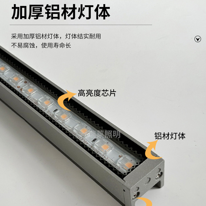 LED strip light, outdoor waterproof project lighting, wall-washing lamp, interior control, exterior wall contour light, guardrail pipe manufacturer details Picture