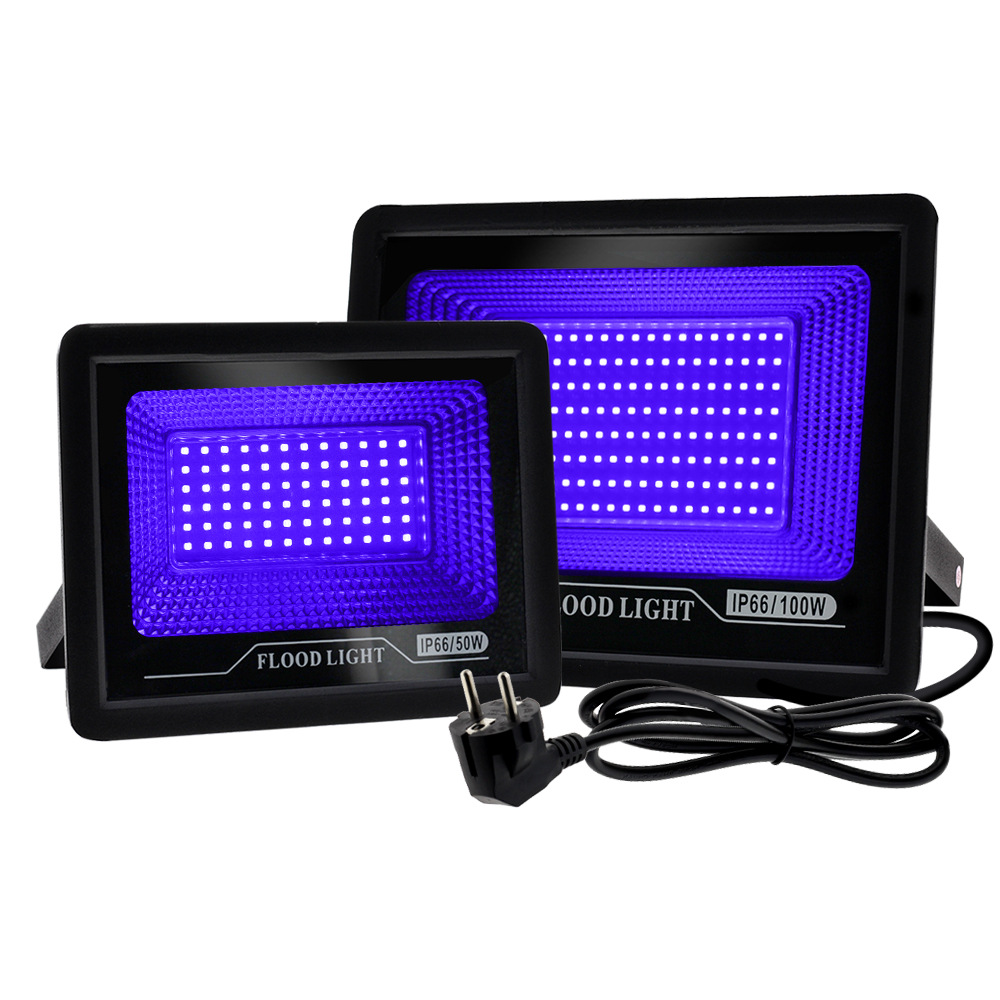 100W ultraviolet curing lamp, 395nm fluorescent detection lamp, shadowless glue UV curing lamp, LED purple light floodlight Application Scenario