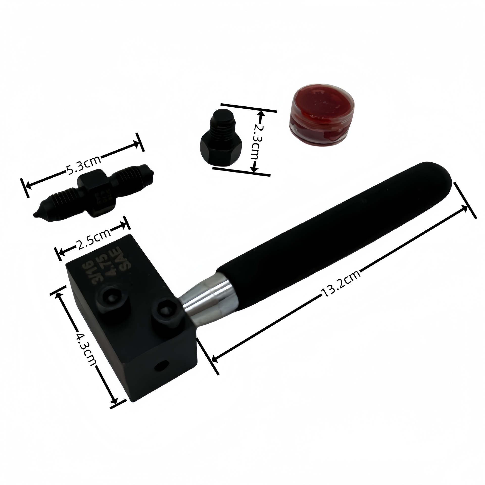 Universal brake tube double flaring tool kit, brake copper tube flaring machine, automotive brake copper tube riveting Specification drawing