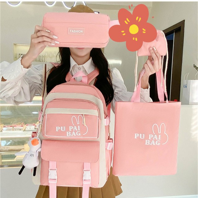2025 Summer New stylish printed backpack, casual and versatile nylon commuting and tutorial bag details Picture
