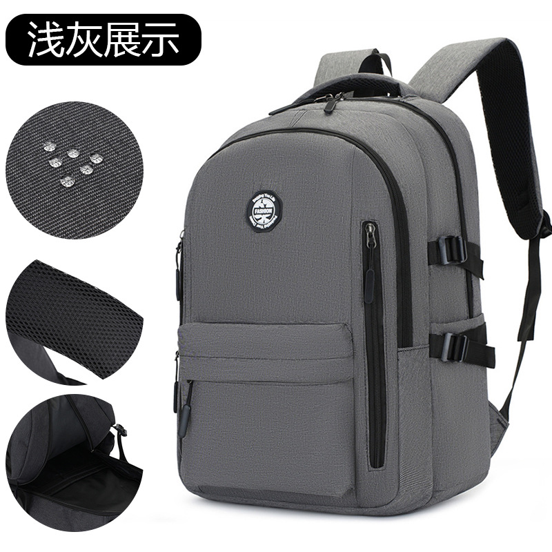 Wholesale backpack, student schoolbag, new style, simple and versatile, multi-layer niche design, lightweight backpack for college students Specification drawing