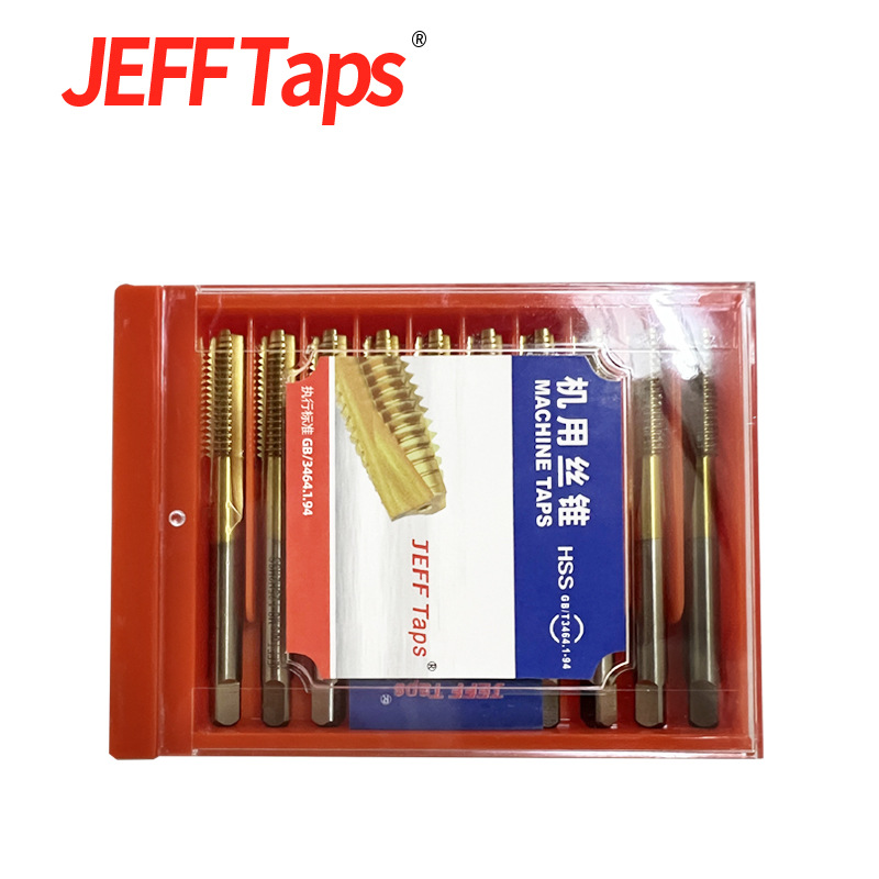 JEFFTaps straight groove tap titanium plating machine, stainless steel special high-speed wire tap cutting 6/8 undefined