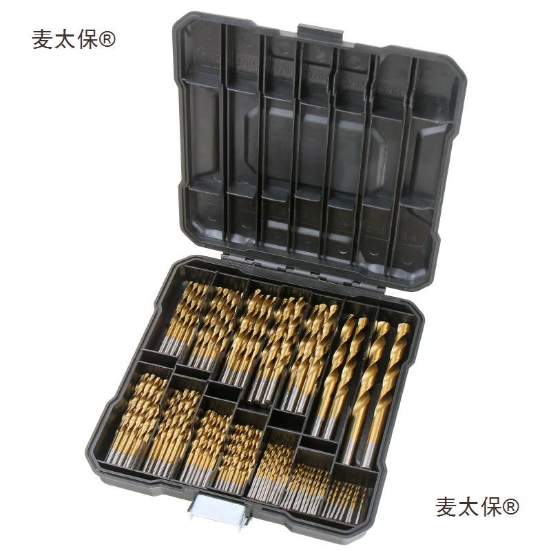 Twist drill bit, hand drill bit set, stainless steel drilling, steel metal alloy drill bit, 110mm, Mattebao Item Picture