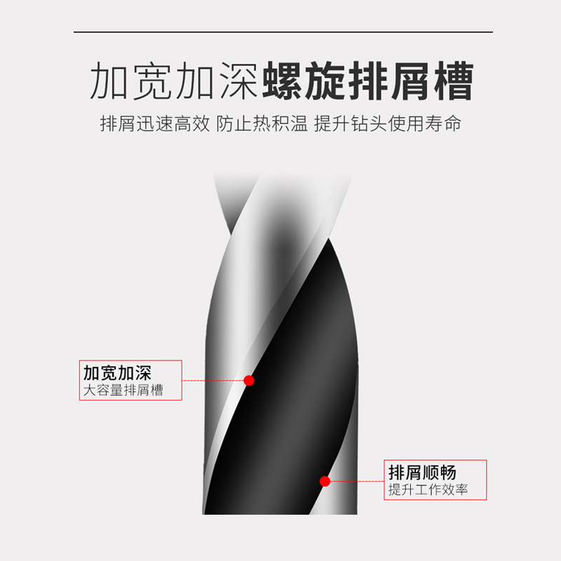 Wholesale of woodworking twist drill, hand electric drill, drilling and positioning tool, support drill set, round handle three-pointed woodworking drill bit Specification drawing