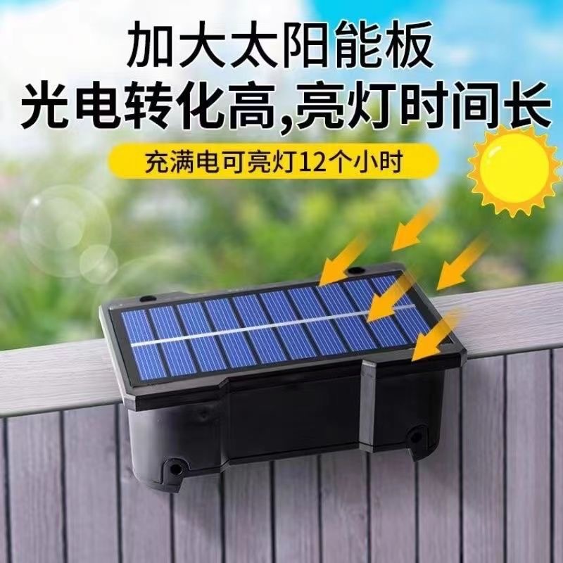 【 New High-Brightness 】 Solar spotlights, home atmosphere wall-washing lights, outdoor fence decoration, garden and courtyard arrangement Specification drawing