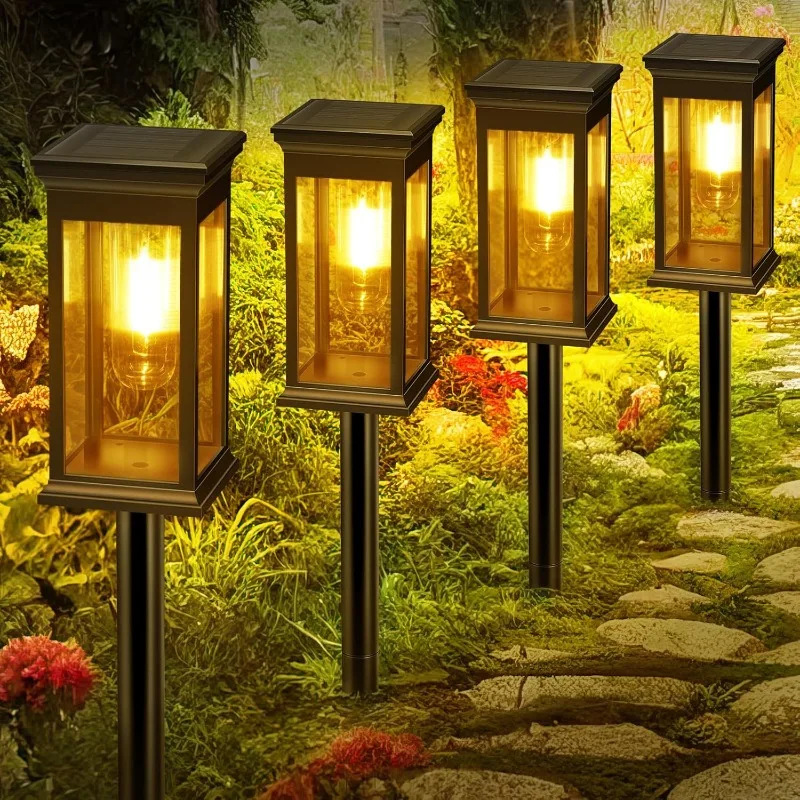 Cross-border solar garden lamps, waterproof tungsten filament lamps, outdoor sensor lamps, lawn lighting lamps, garden decorative landscape lamps Application Scenario