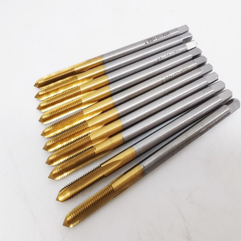 W6542 titanium-coated extended tap straight groove coating extended machine tap M2, M3, M4, M5, M6, M8, M10, M12*130 Specification drawing