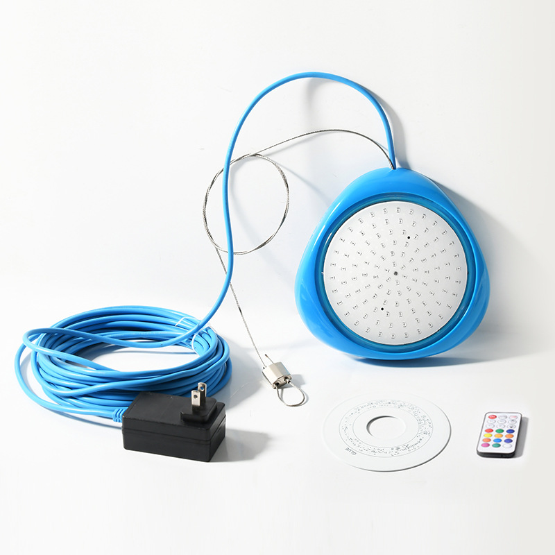 New cross-border suspended swimming pool light, waterproof IP68, seven-color Bluetooth APP, 10W fully potting ambient underwater light Item Picture