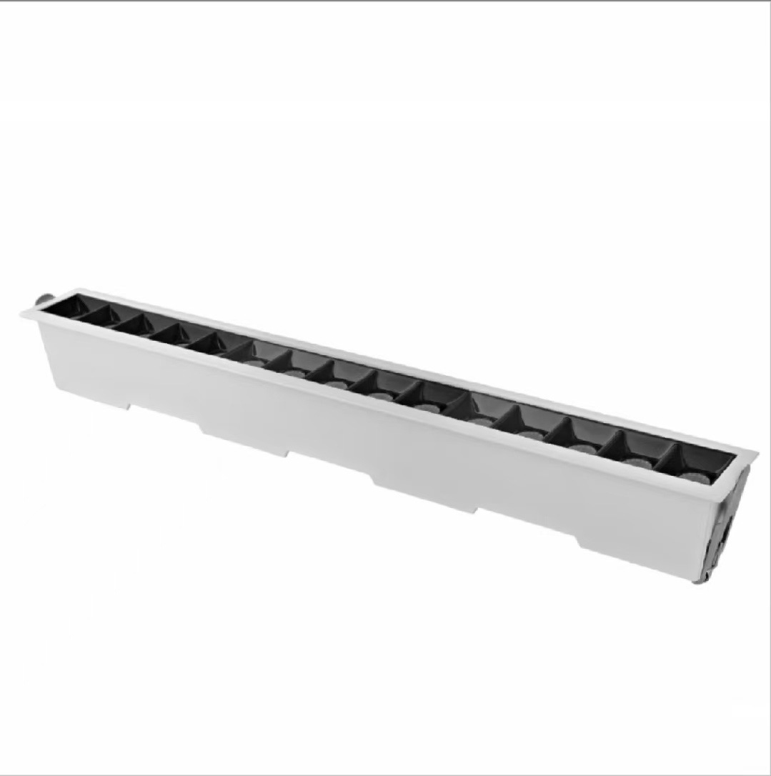 Grille light, led strip light, anti-glare spotlight, home living room, corridor background, no main light Item Picture