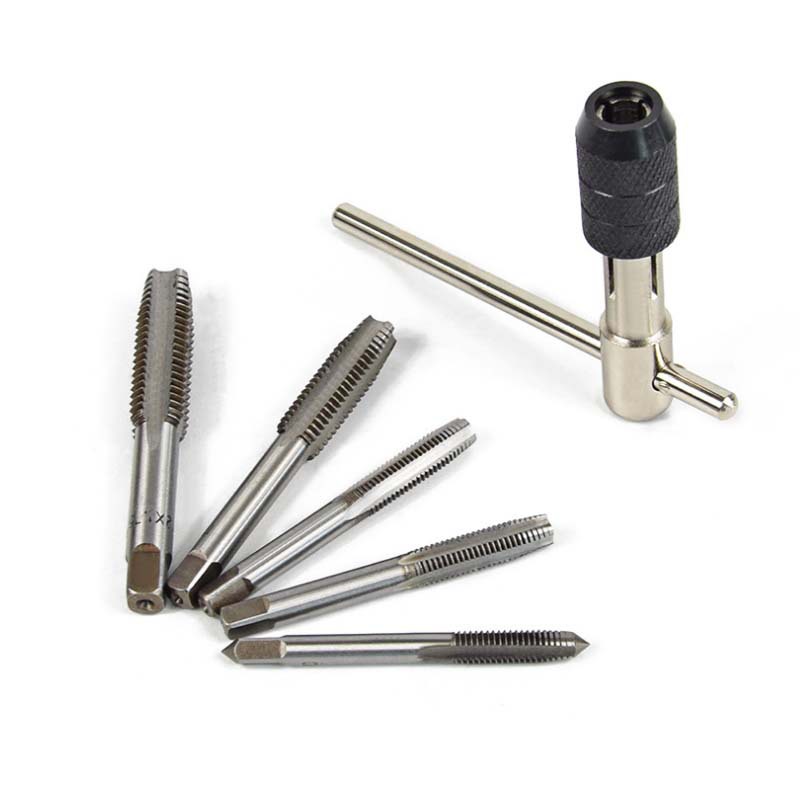 Factory direct sales of 6PC taps, thread winches, hand tools, 6-piece set, tap winch set, hand taps Specification drawing