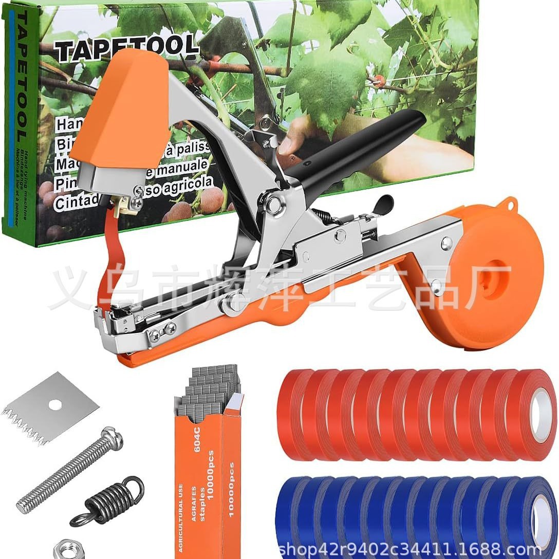 The new cross-border tapetool bundling machine, grape bundling machine, tomato bundling machine, cucumber bundling gun and bundling tool Application Scenario