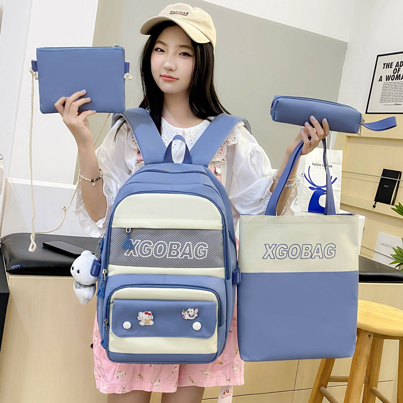 New large-capacity backpack set for girls in grades three to six of primary school details Picture