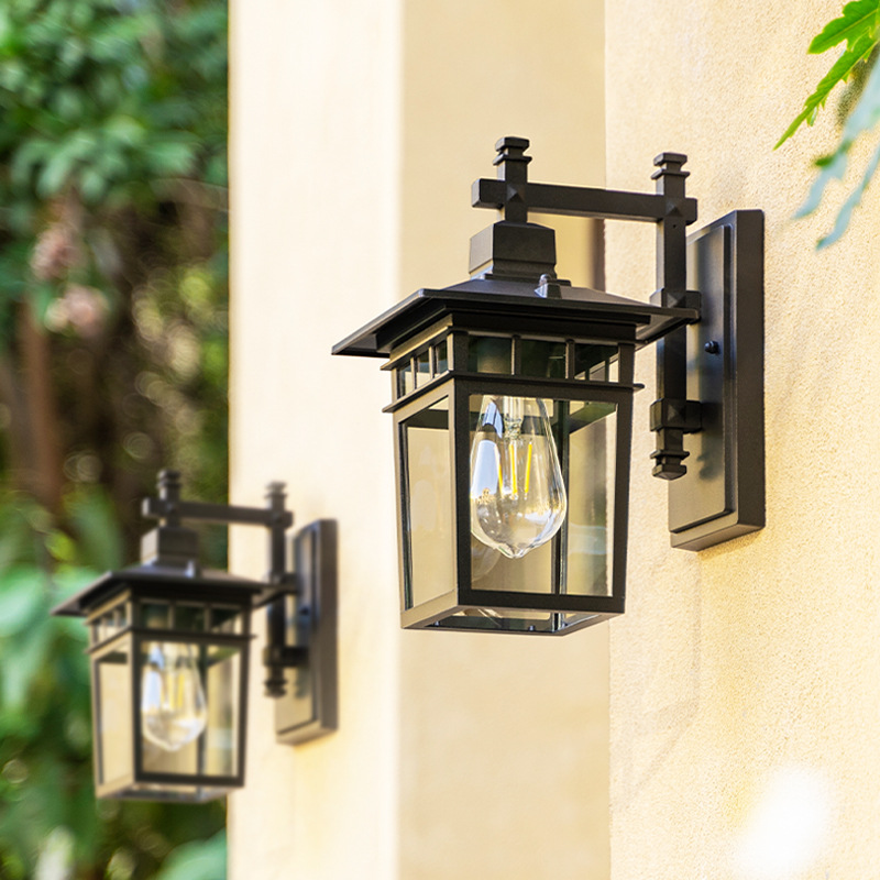 Outdoor waterproof wall lamps, outdoor European-style villa corridor courtyard lamps, exterior wall gardens, simple balconies, gates, terraces Application Scenario