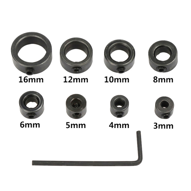 3-16mm drill bit limit ring, twist drill positioning ring, tool accessories wholesale, woodworking drill depth adjustment limit ring details Picture