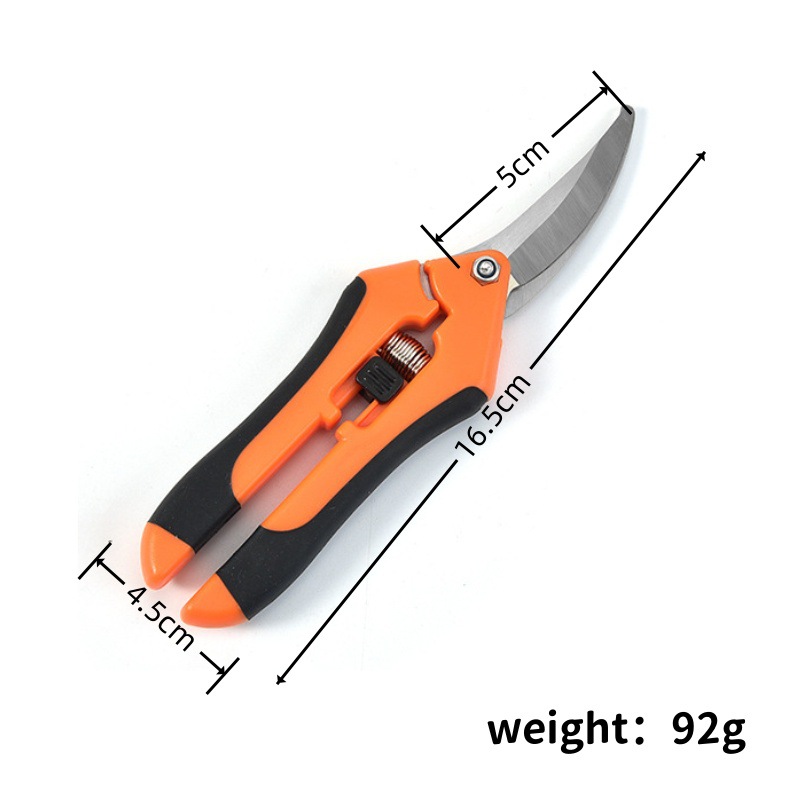 Cross-border horticultural pruning shears, potted plant nursery flower pruning, fruit and vegetable picking shears, fruit picking shears, thinning fruit shears, garden tools Specification drawing