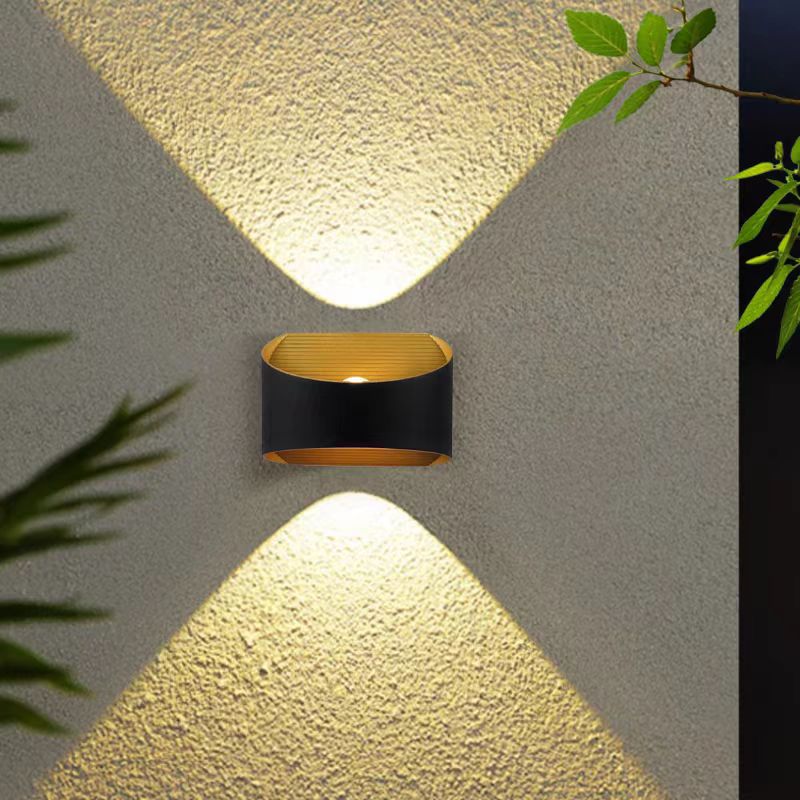 LED outdoor waterproof wall lamps, modern and simple corridor lights, exterior column head lights, villa storefront signboard spotlights Specification drawing