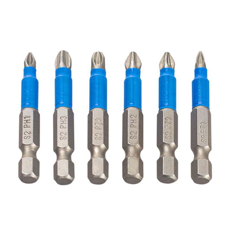 Yunbei PZ1/2/3 Blue leather screwdriver head Set PH1/2/3 Cross hand drill Electric Air Screwdriver tip Screw Screwdriver tip Item Picture