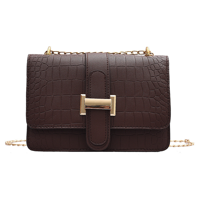 Women's single-shoulder bag with stone pattern crossbody bag, 2022 Spring new style embossed solid color small square bag, cross-border wholesale Item Picture