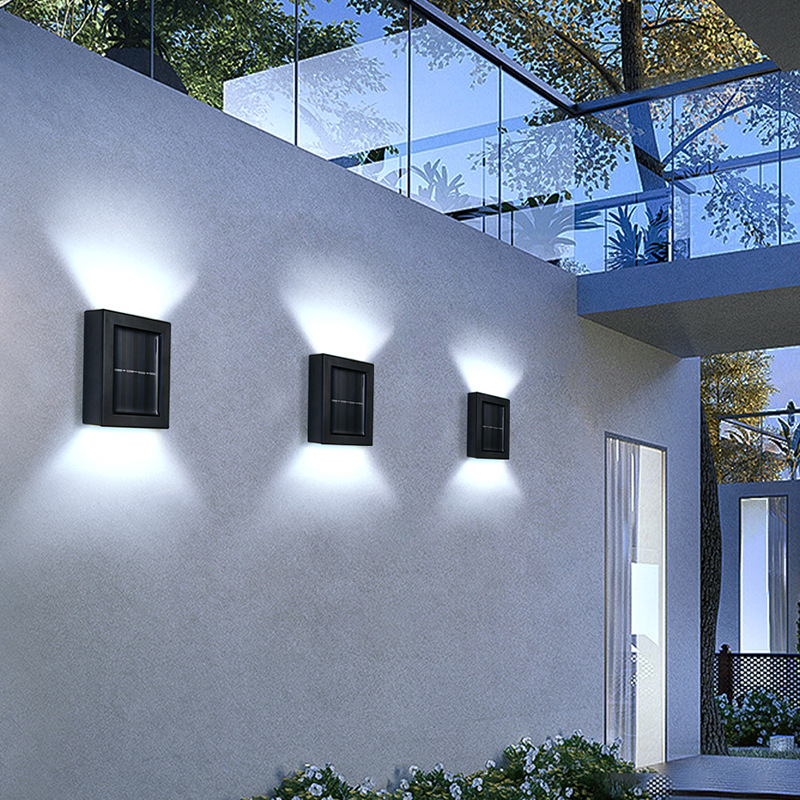 LED solar wall lamps that emit light up and down, fence landscape lights, courtyard fence lights, and garden decorative fence lights Application Scenario