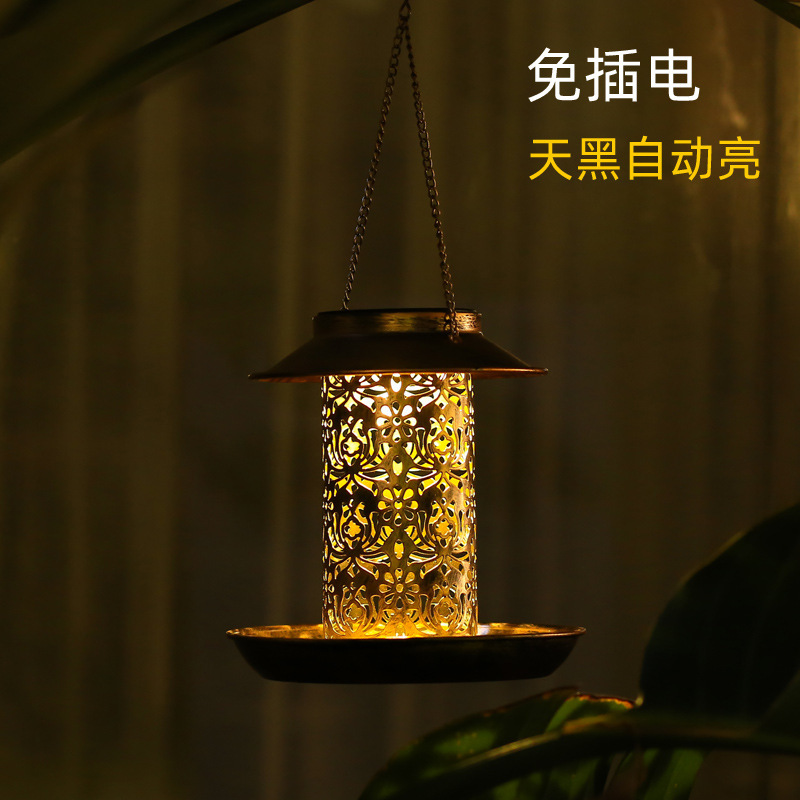 Bird feeders, solar outdoor lights, landscape lights, garden courtyard villa decoration, atmosphere feeders, Amazon cross-border details Picture